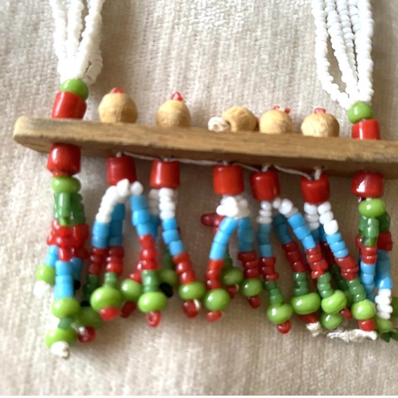 Vintage Native American Seed Bead Necklace 38 Inches - Picture 2 of 10